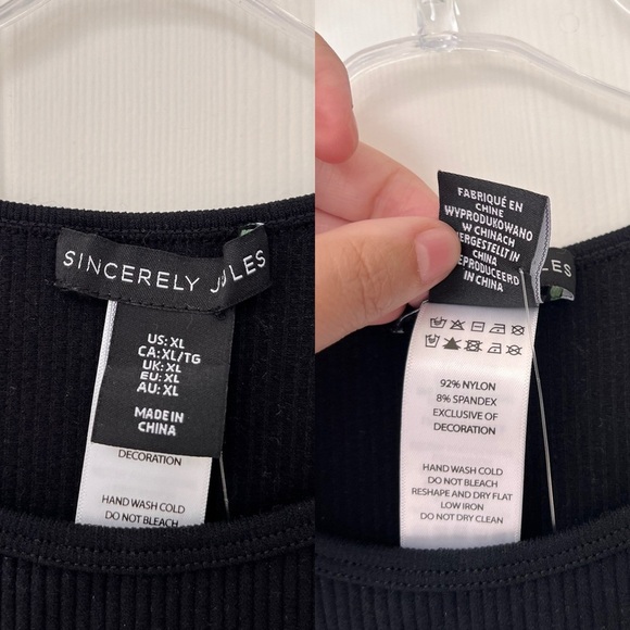 NWT Sincerely Jules Black Beaded Fringe Crop Top S/M - Picture 5 of 10